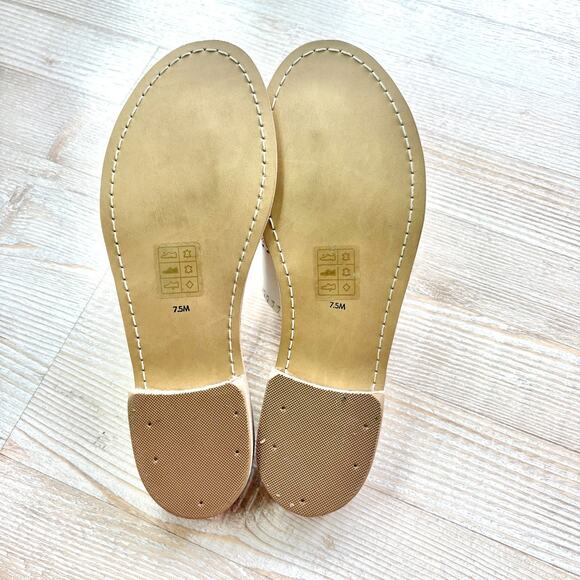 Jack Rogers Embroidered Leather Flamingo Pool‎ Float Sandals | White Size 7.5 - Picture 6 of 6